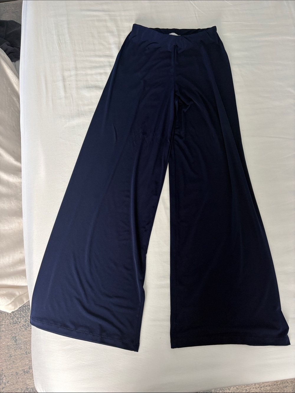 Veronica M Navy Wide-Leg dress Pants